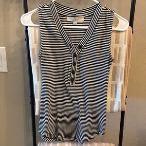 LOFT Ribbed Button Tank